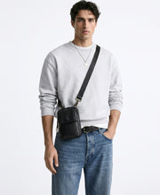 Black Leather Crossbody Bag