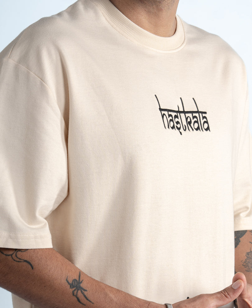 Cream Embroidered T-Shirt