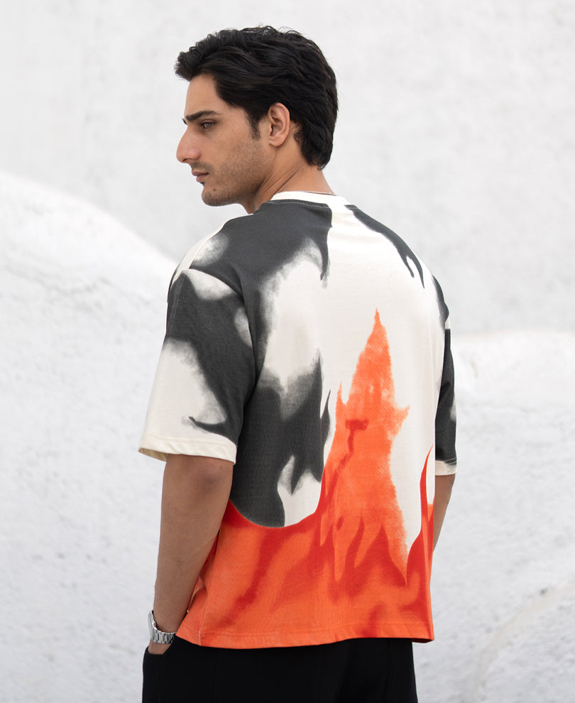Multicolour Boxy Fit T-Shirt.