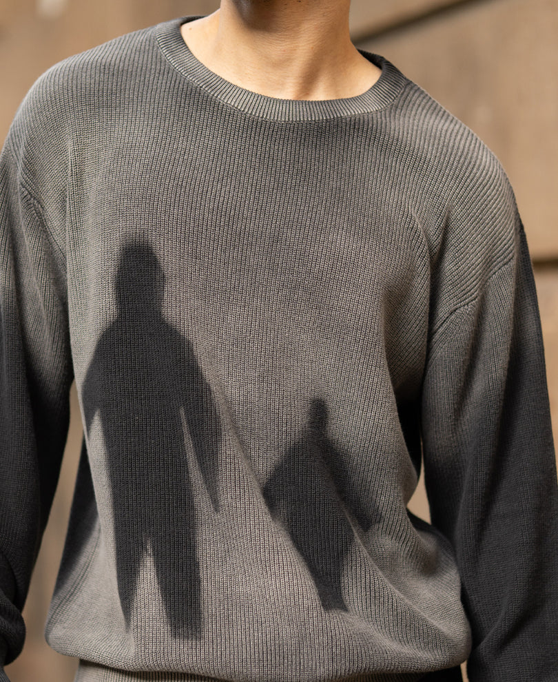 Black Spray Print Knit T-Shirt 100% Cotton