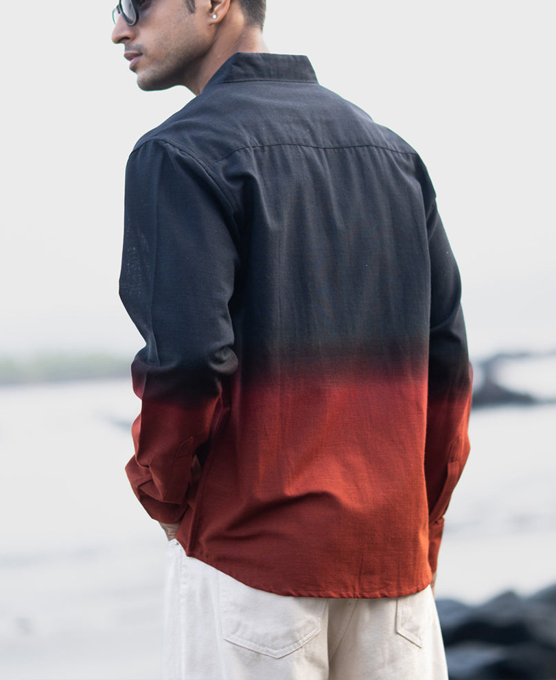 Black And Brown Ombre Shirt.