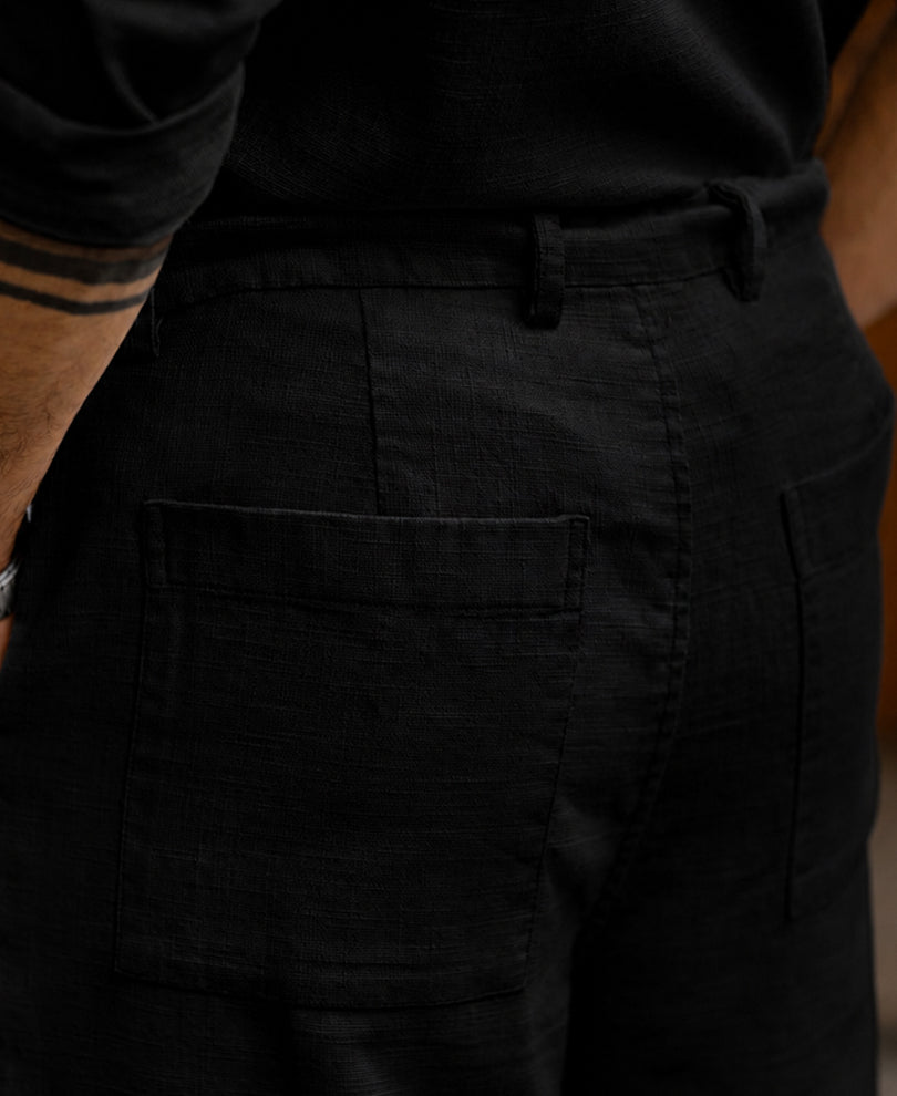 Black Structured Zipper Co-ord 100% Cotton