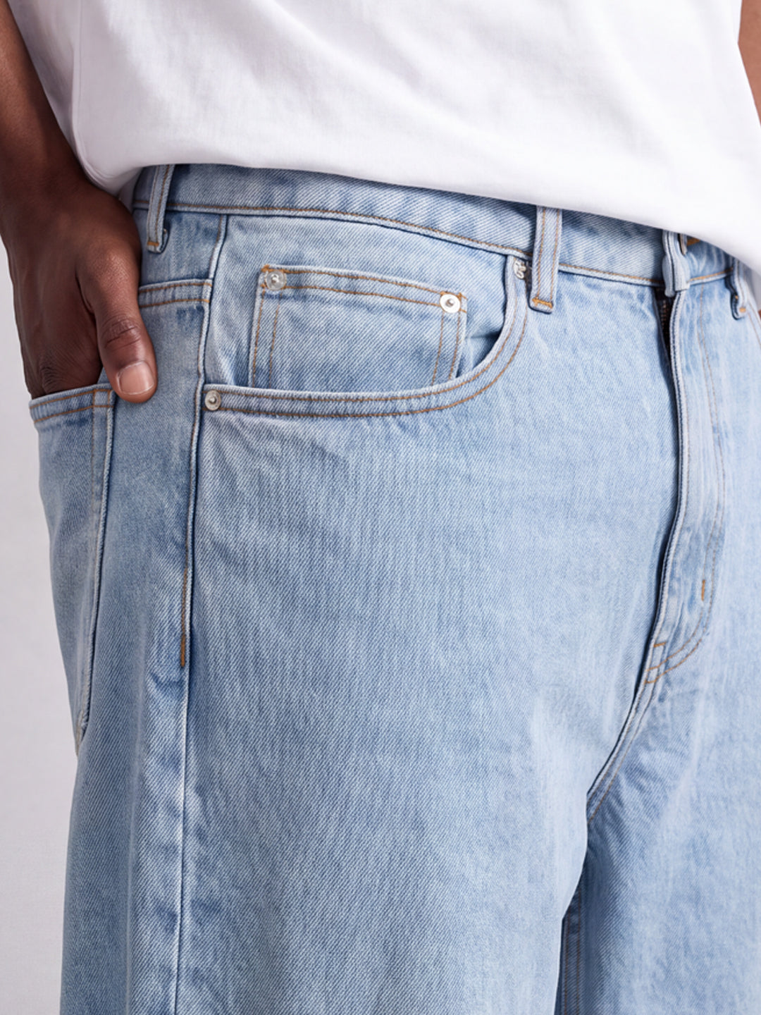 Blue Washed Baggy Fit Jeans