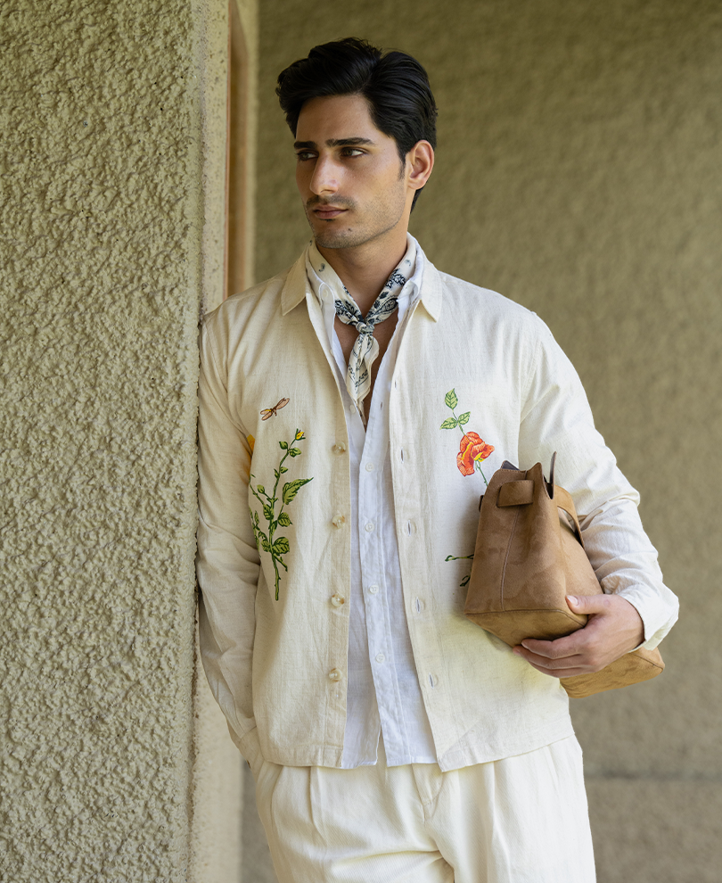 Natural Floral Print Shirt