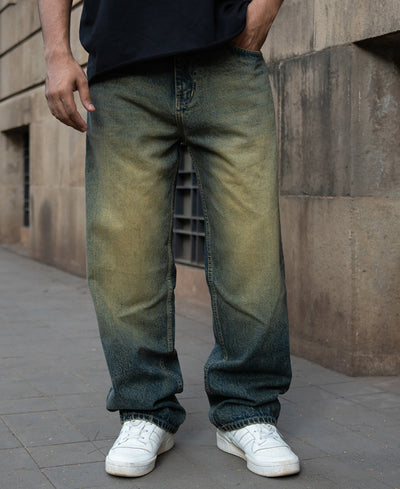 Dark Blue Tinted Baggy Jeans
