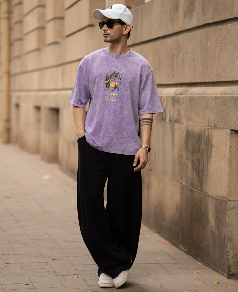 Lavender Washed Graphic T-Shirt