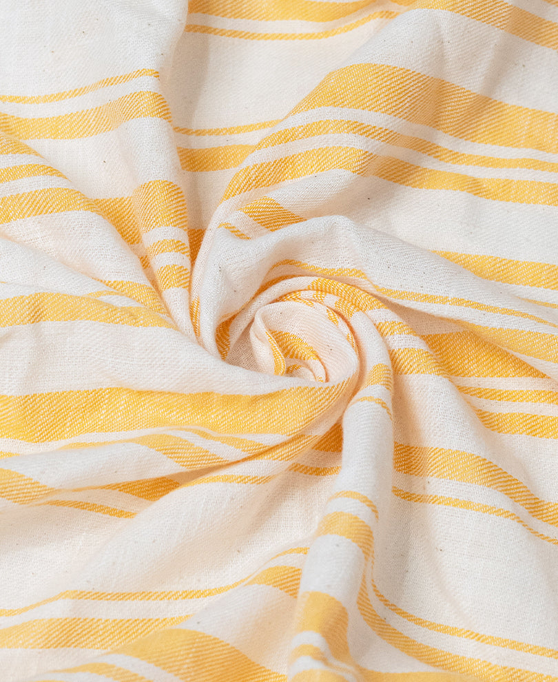 Yellow Linen Lightweight Stripe Shirt