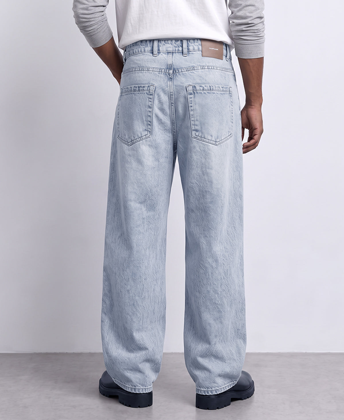 Light Blue Washed Baggy Fit Jean