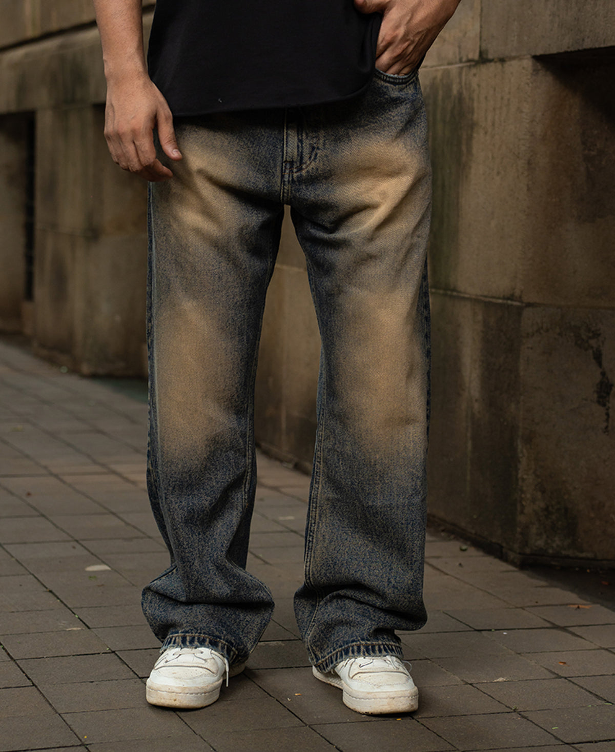 Tinted Brown Baggy Jeans