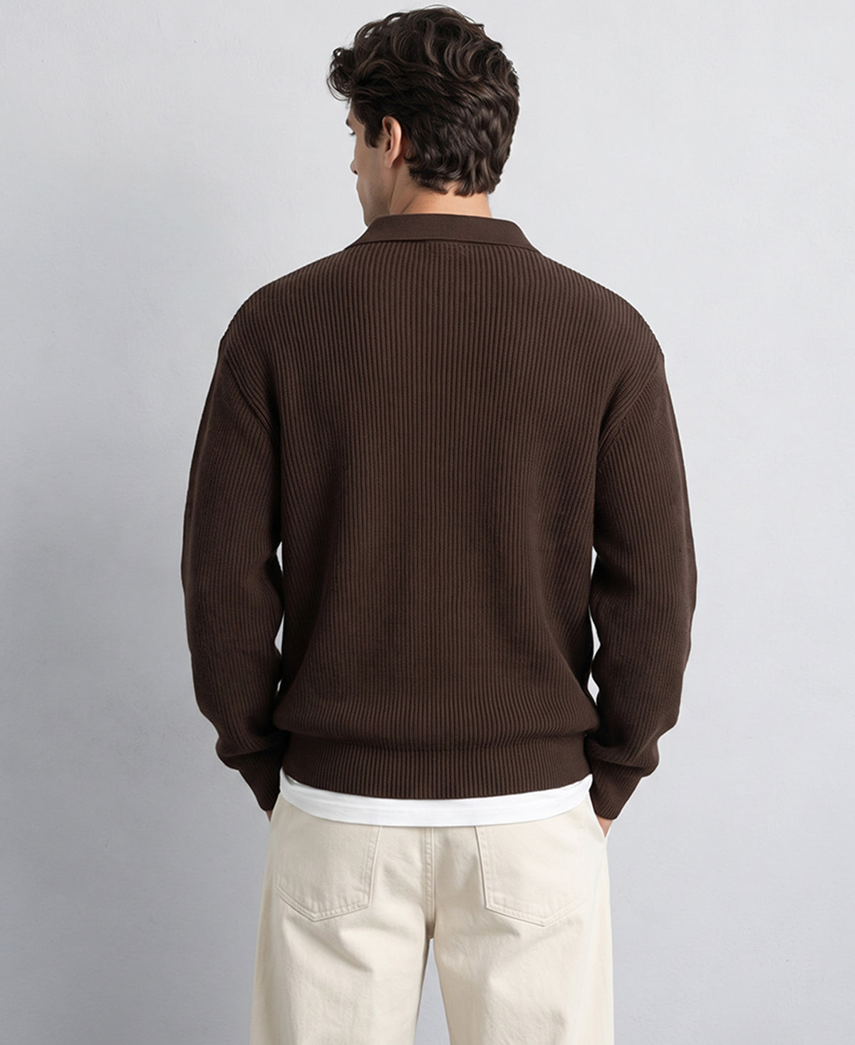 Brown Zipper Sweater