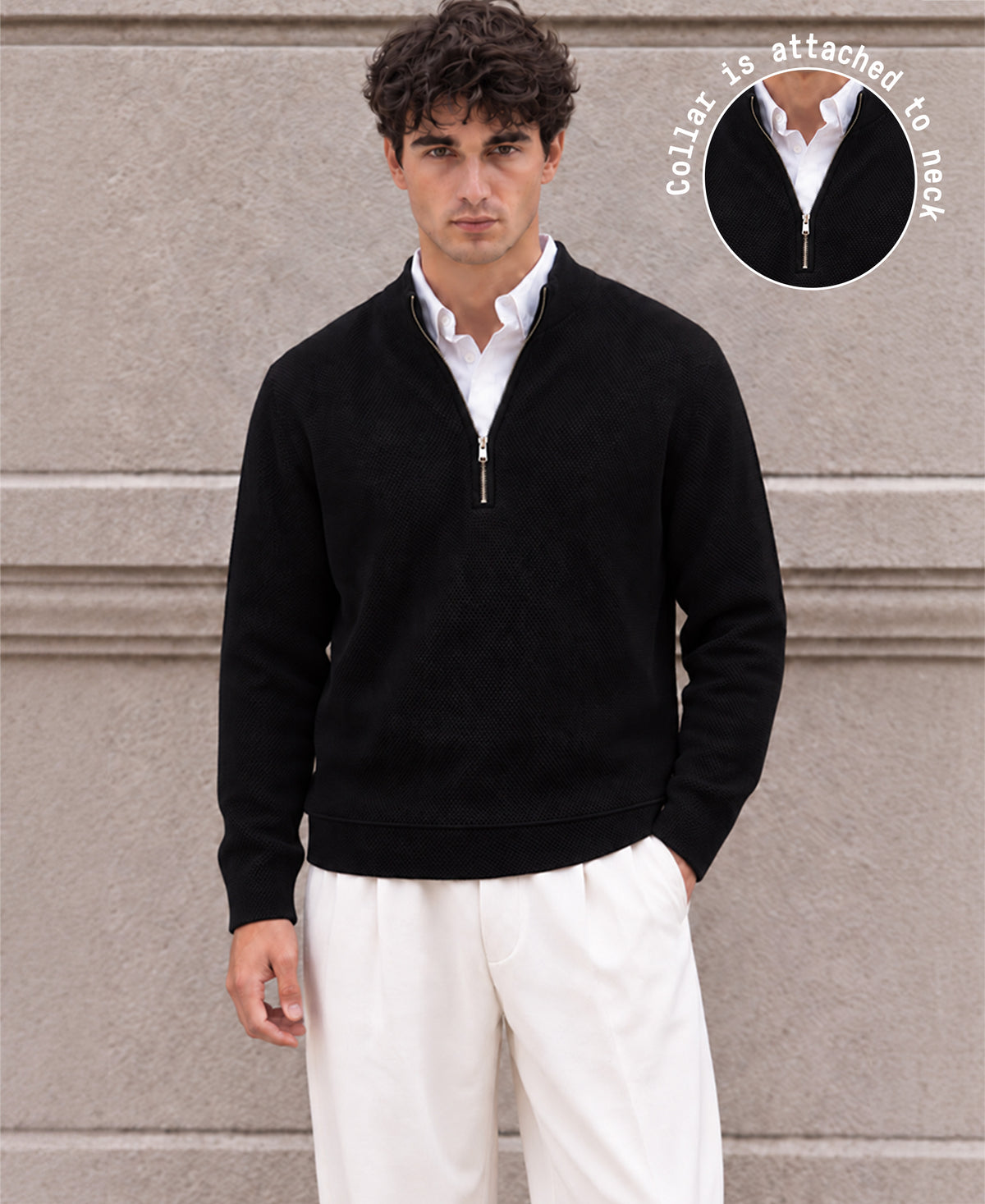 Black Double Collared Polo T-Shirt