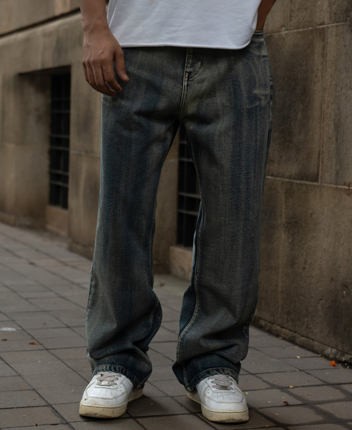 Blue Tinted Baggy Denim
