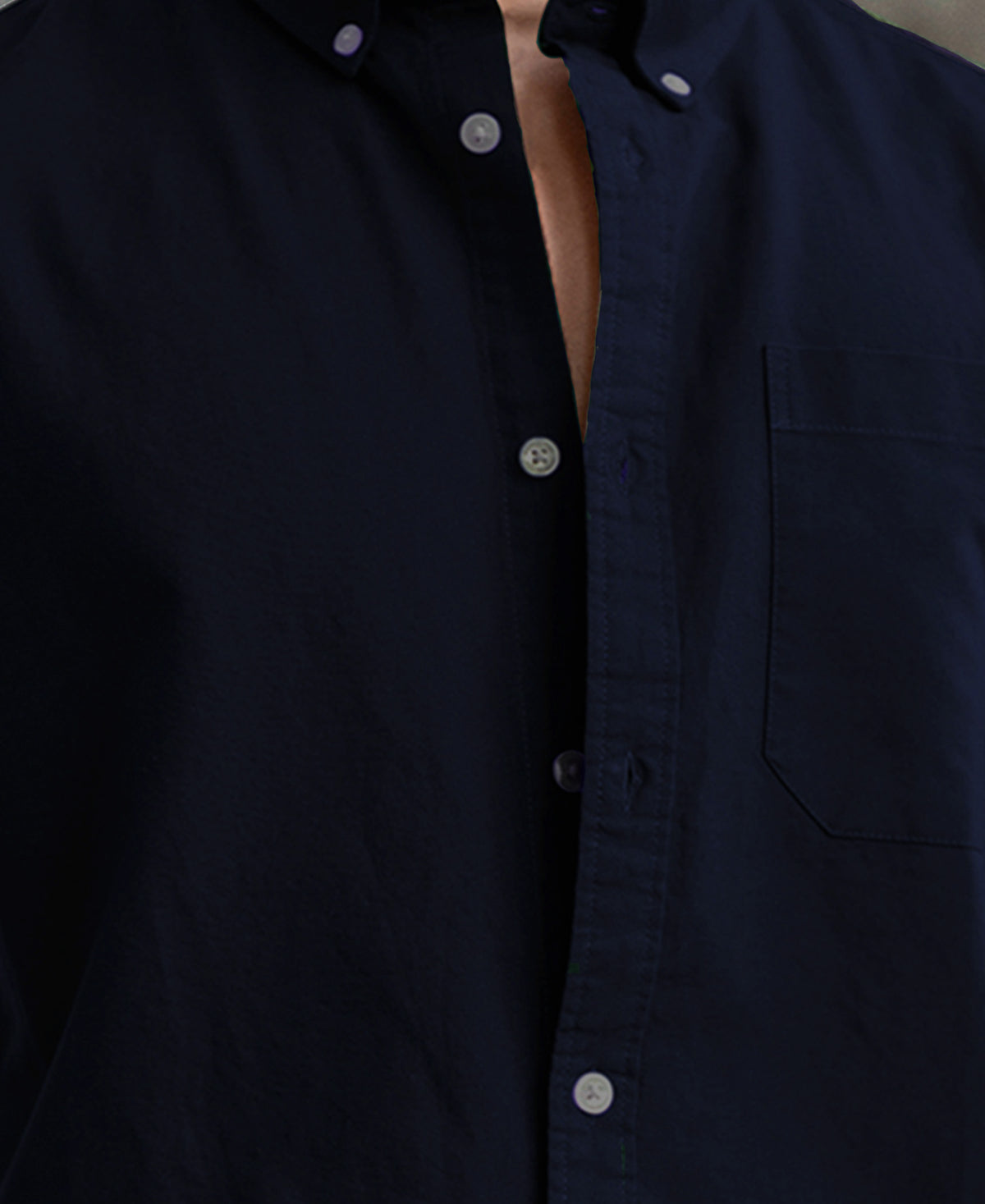 Navy Oxford Button Down Shirt