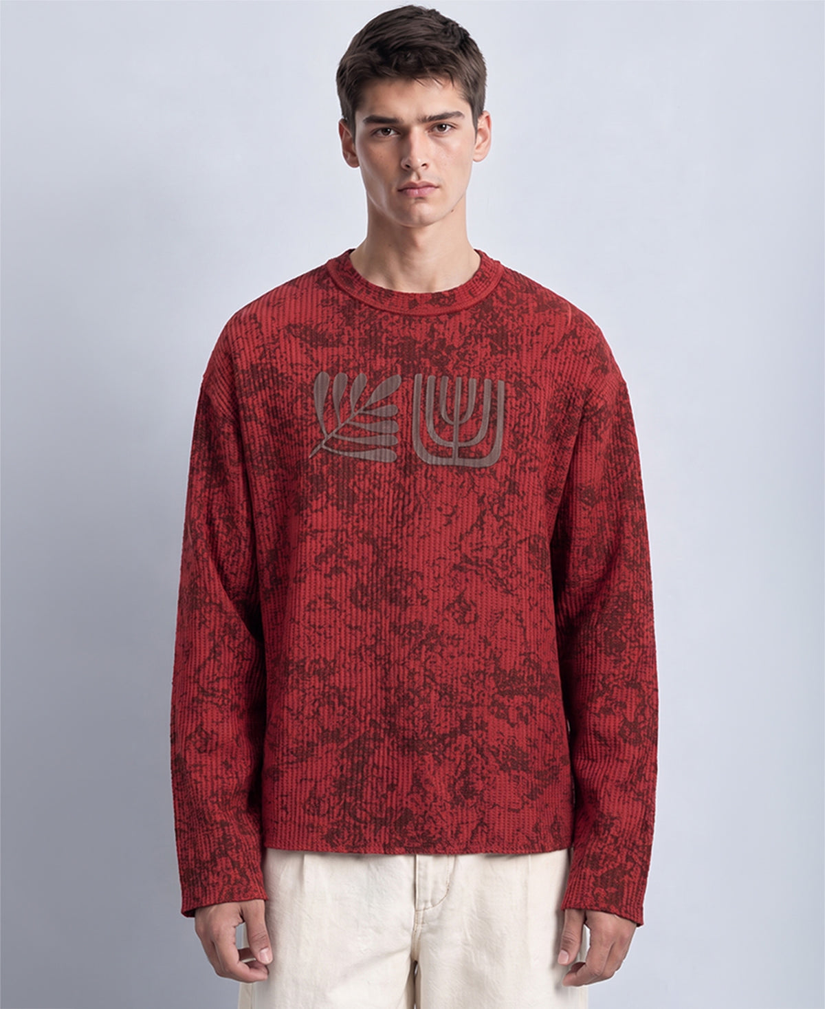 Brick Printed Structured T-Shirt