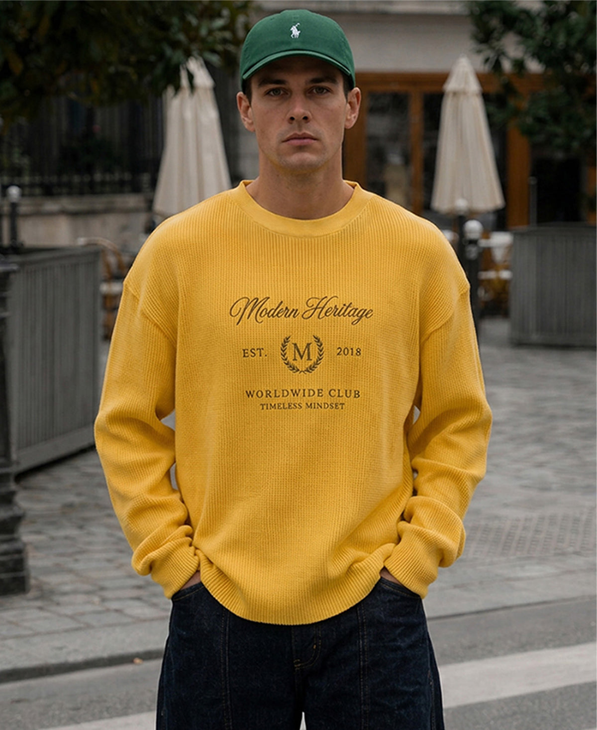 Yellow Washed Embroidered T-Shirt 100% Cotton