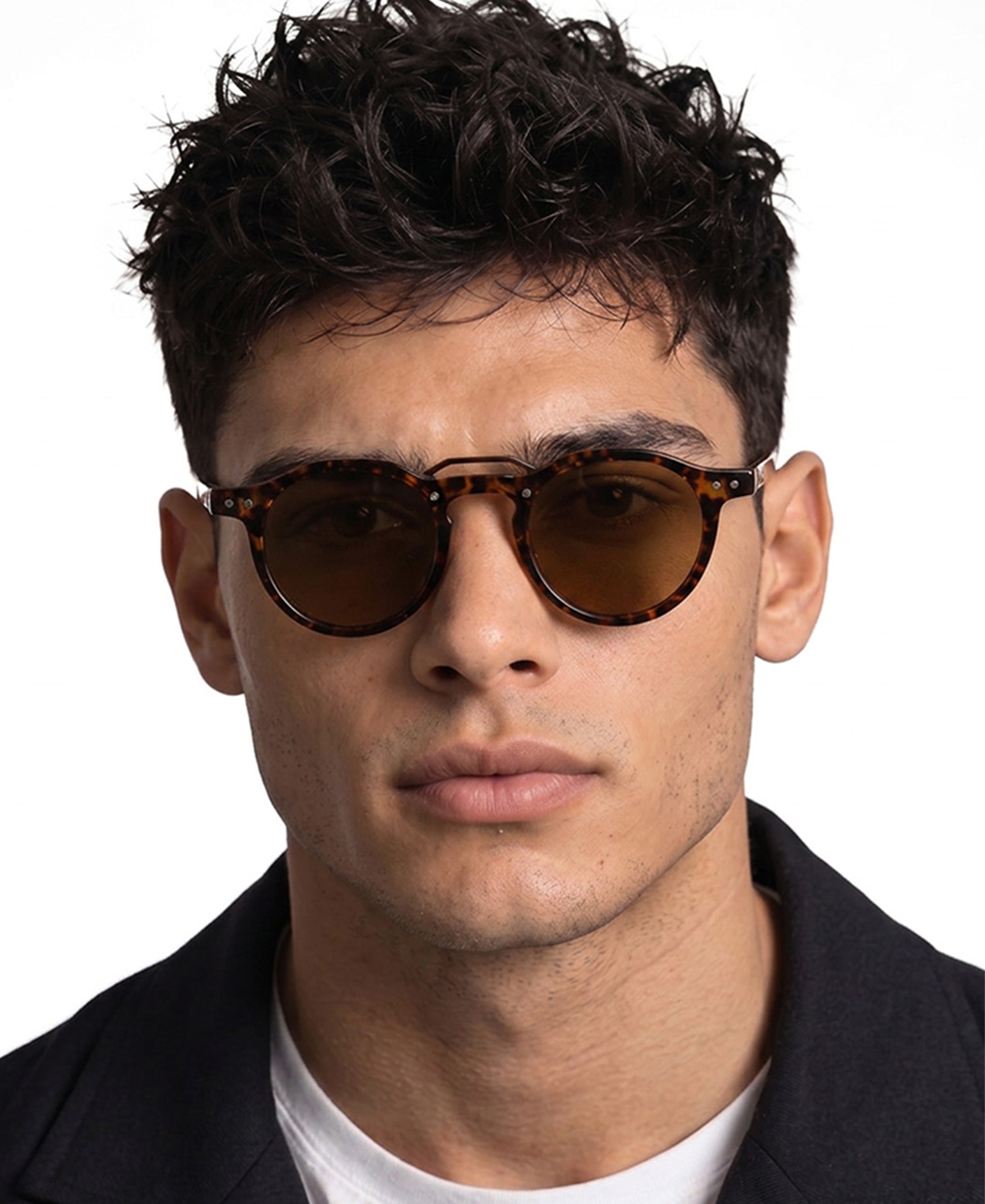 Brown Round Sunglasses