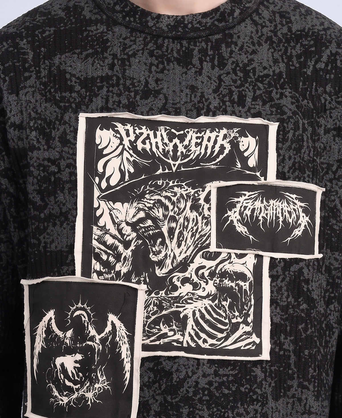 Black Gothic Printed T-Shirt