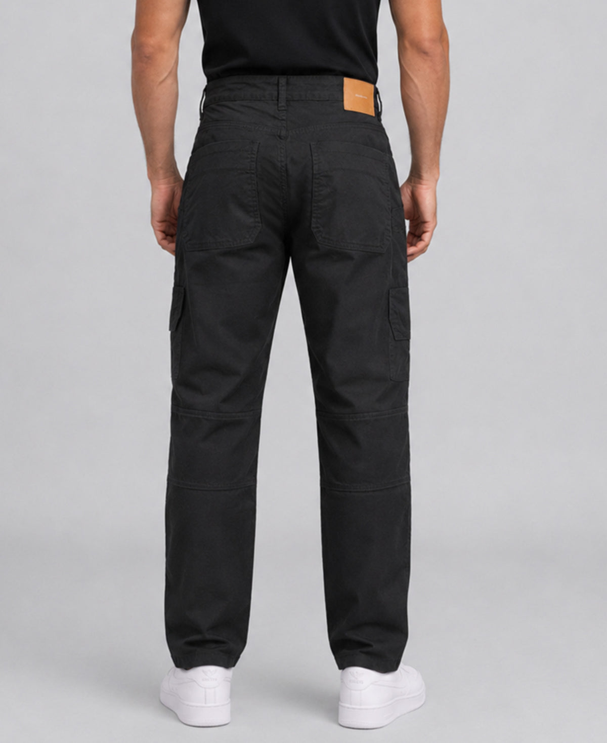 Black Cotton Cargo Pant