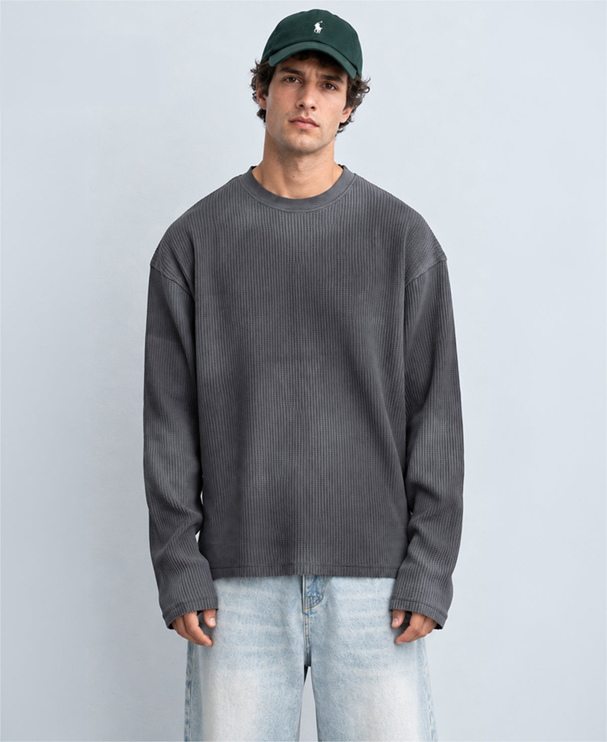 Dark Grey Printed Structed T-Shirt