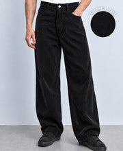 Black Corduroy Baggy Pants