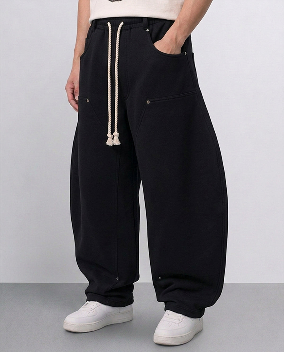 Black Carpenter Trackpants