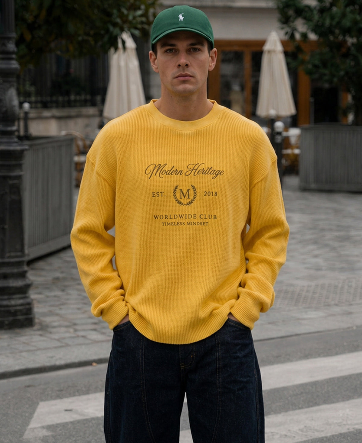Yellow Washed Embroidered T-Shirt 100% Cotton