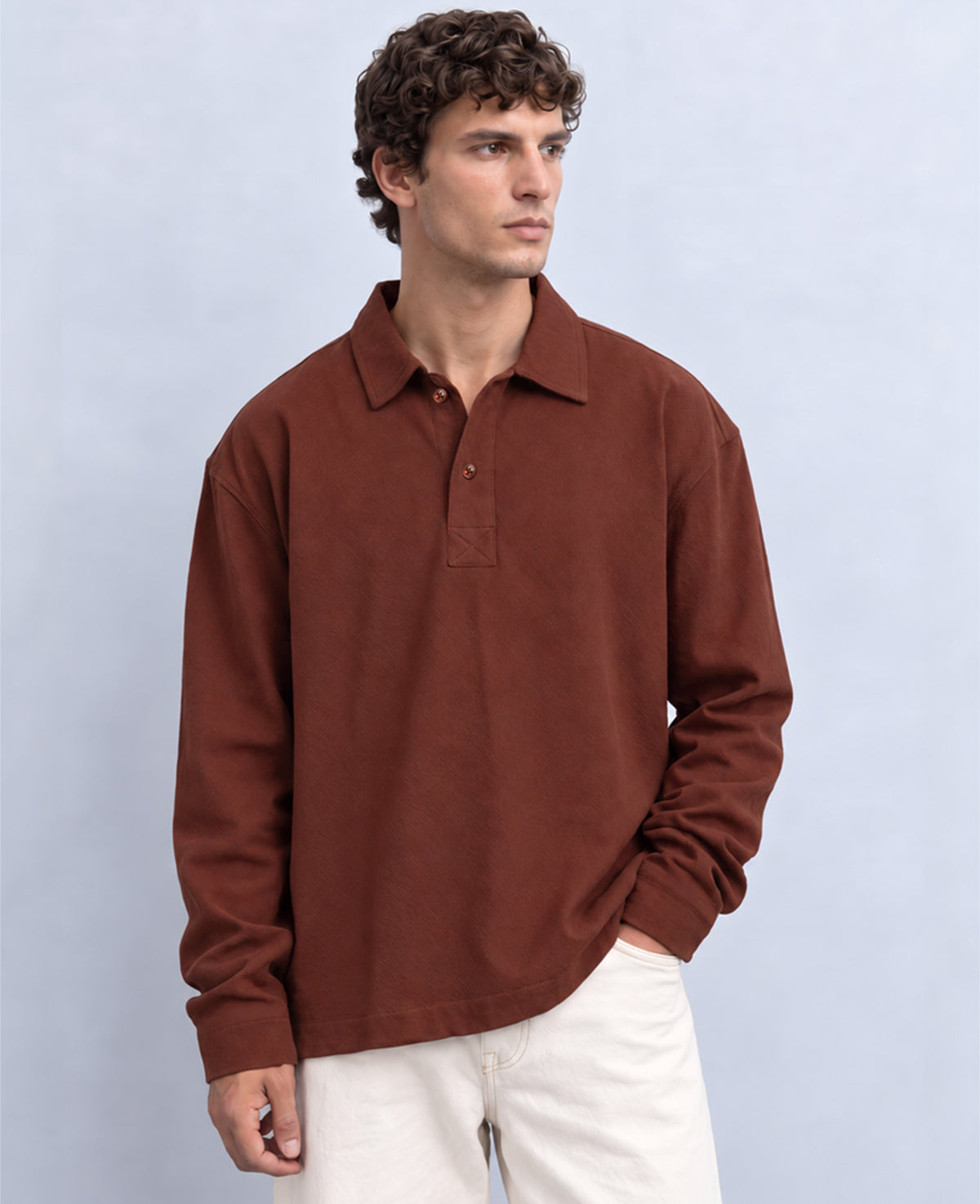 Maroon Structured Kurta Shirt