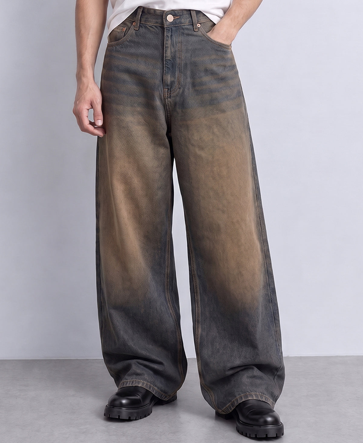 Vintage Blue Washed Baggy Jeans