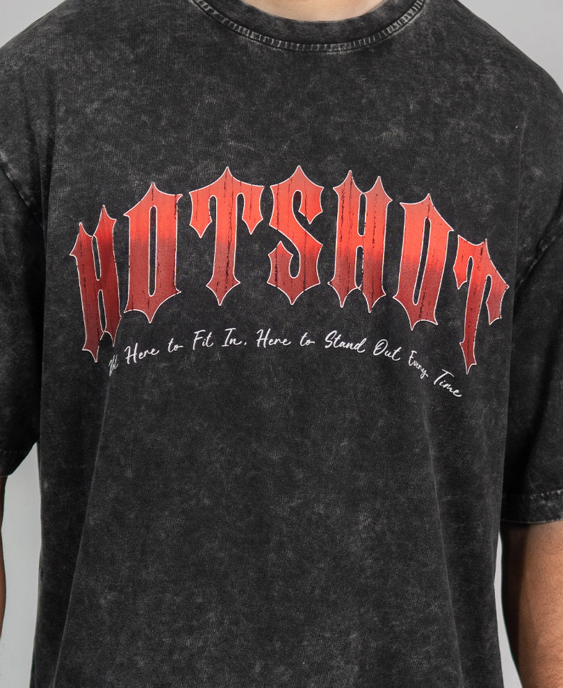 Black Washed T-Shirt 100% Cotton