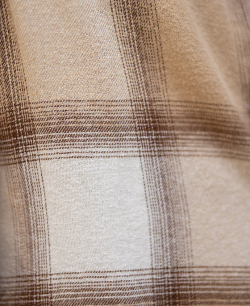 Beige Checks Shirt 100% Cotton