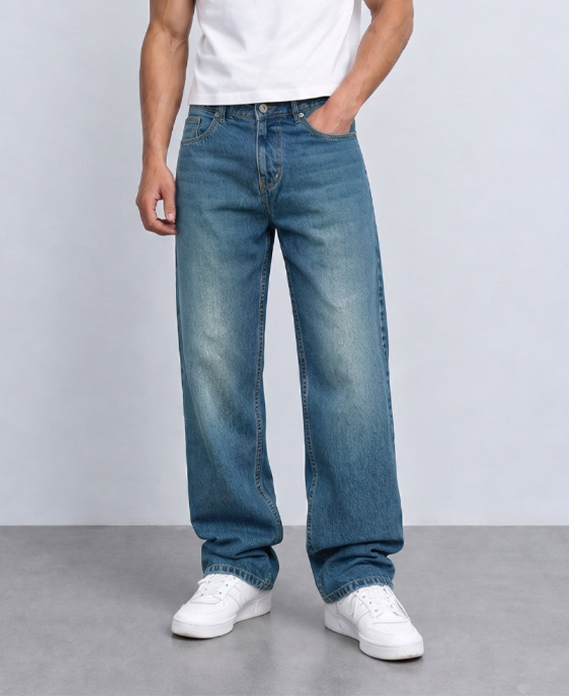 Mib Blue Barrel Fit Jeans