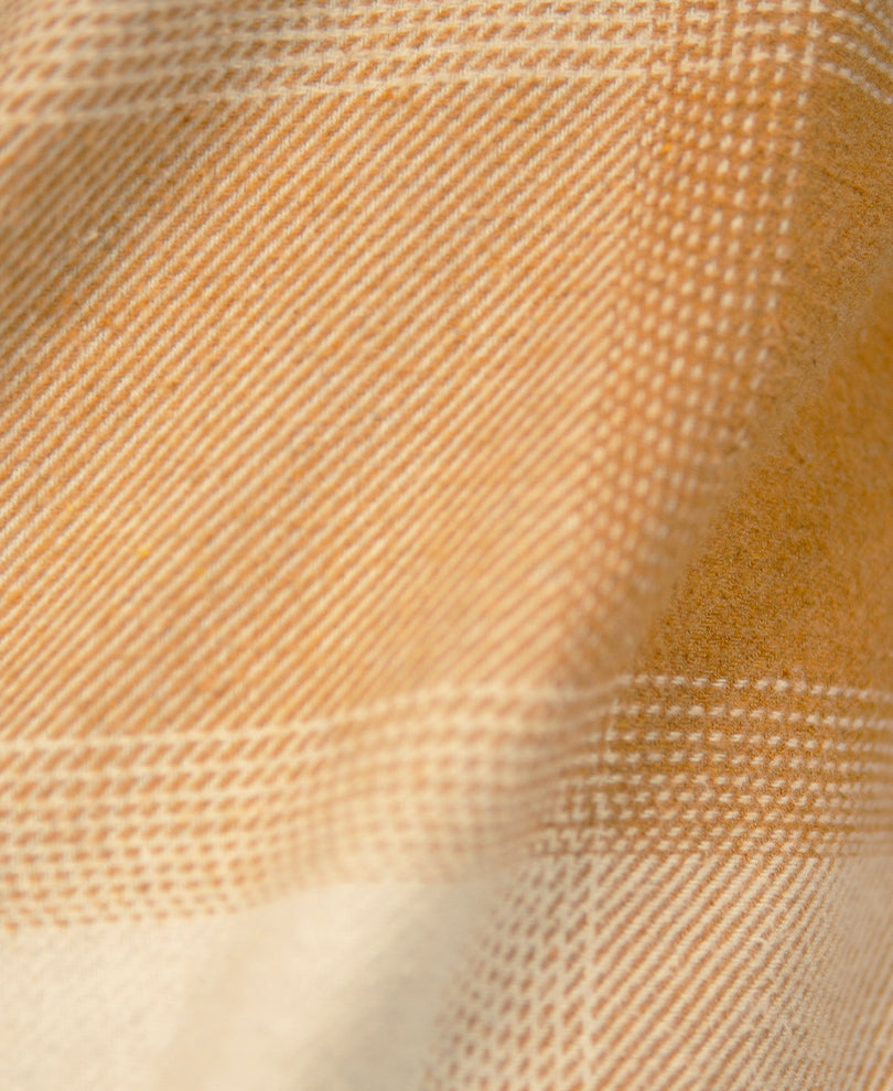 Beige Checks Zipper Shirt