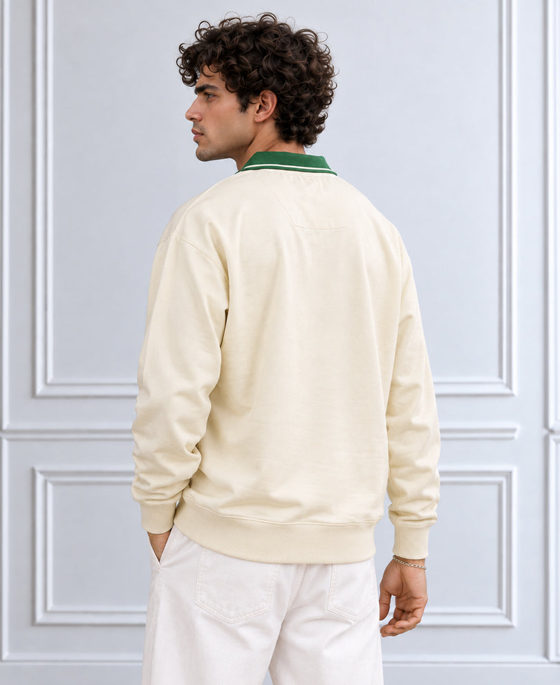 Cream Embroidered T-Shirt