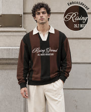 Brown Embroidered Stripe T-Shirt