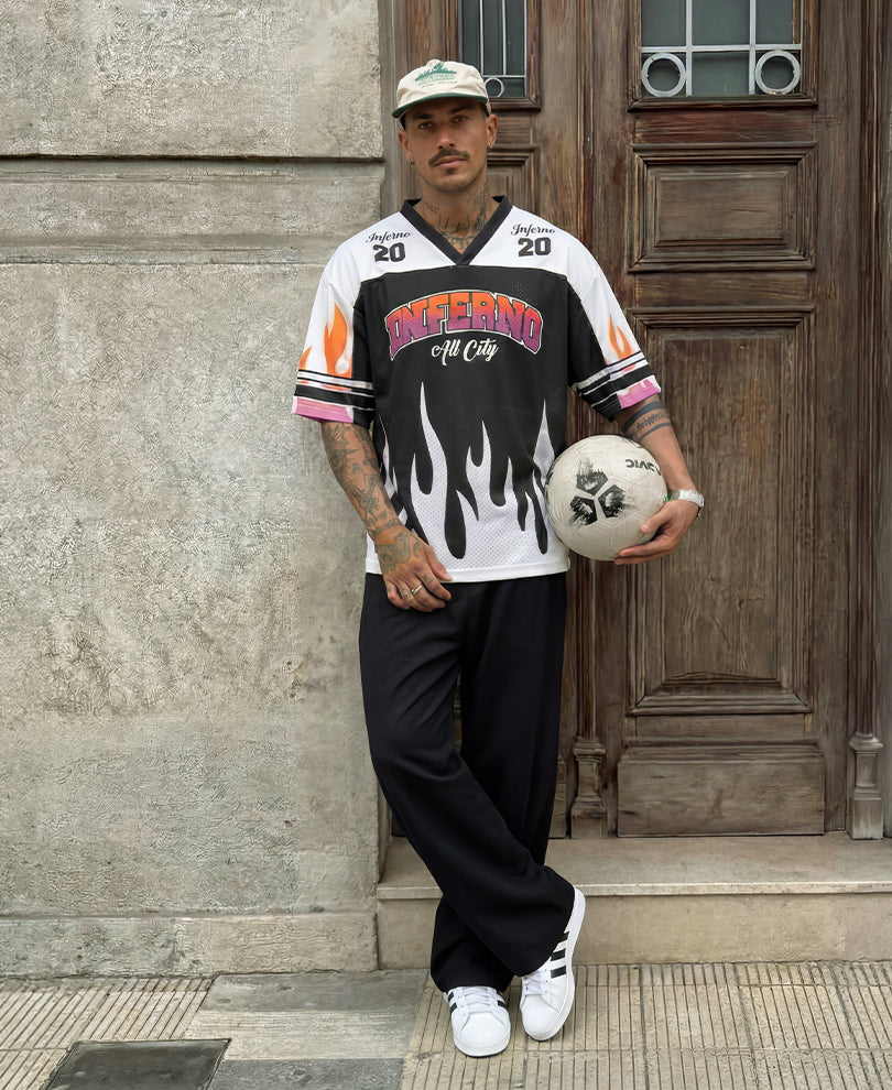 Flame Print Jersey T-Shirt