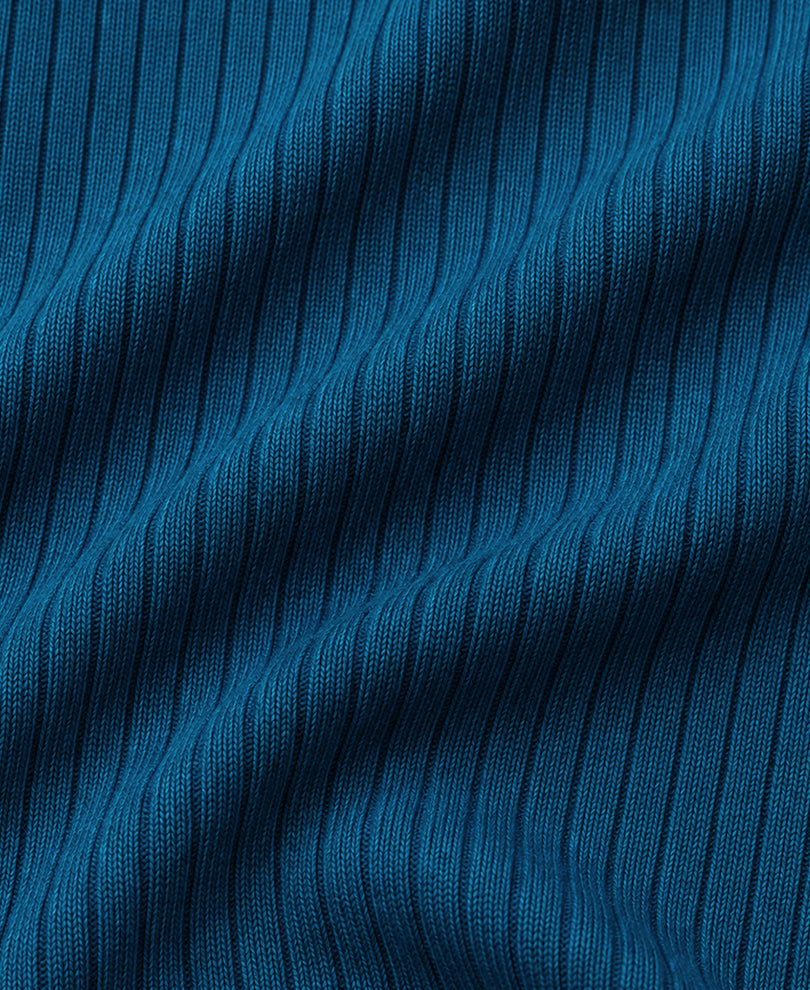 Royal Blue Self Stripe T-Shirt