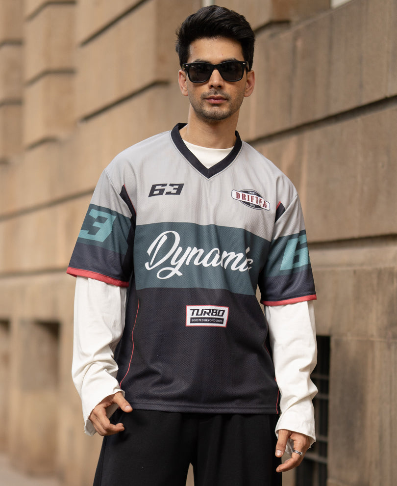 Grey Printed Jersey T-Shirt