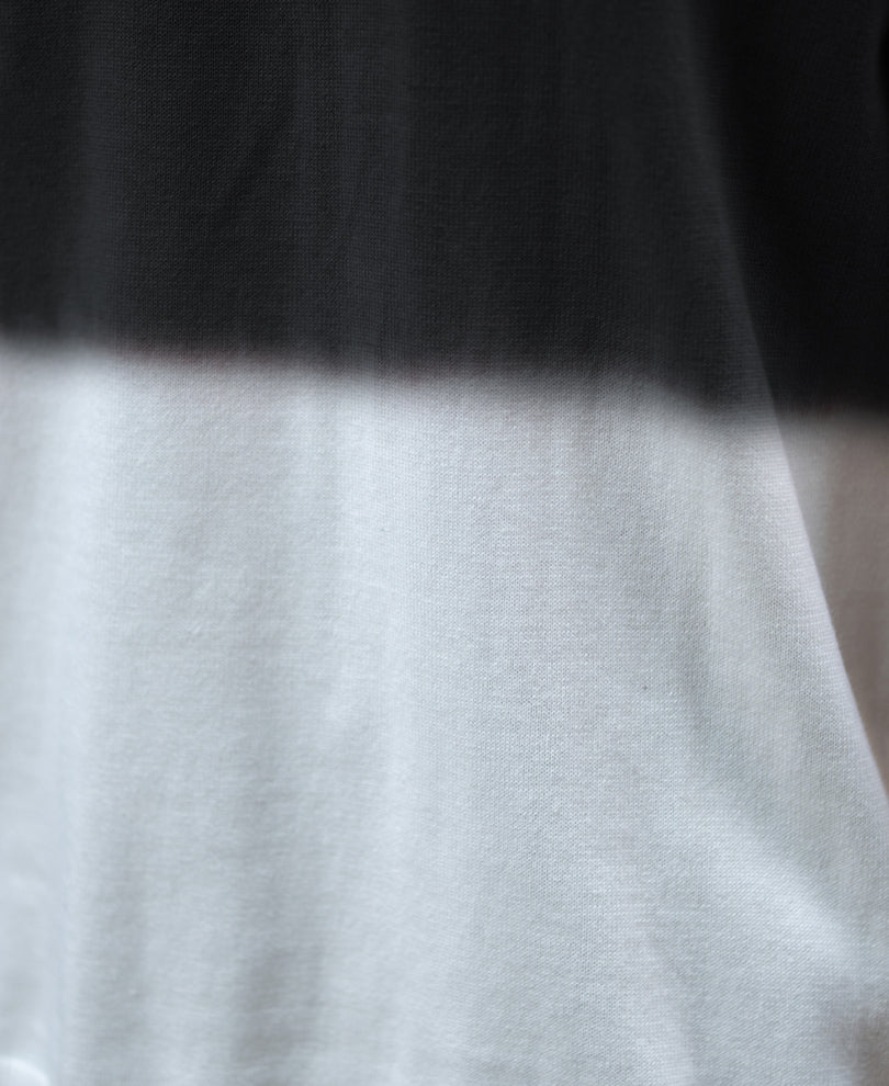 Black Ombre Knit Polo T-Shirt.
