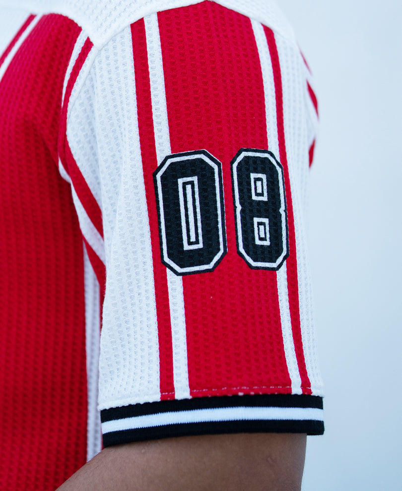 Buy Red Printed Stripe Graphic T-Shirt for Men Online | POWERLOOK
