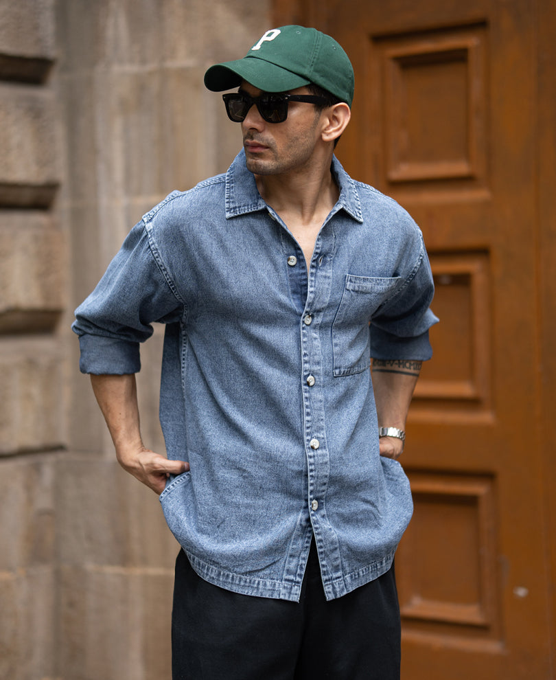 Mid Blue Denim Shirt