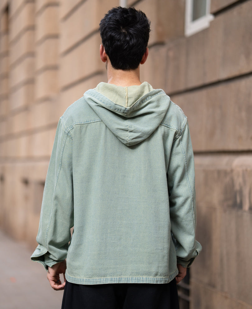 Tinted Blue Denim Hoodie