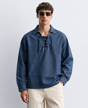 Mid Blue Denim Kurta Shirt