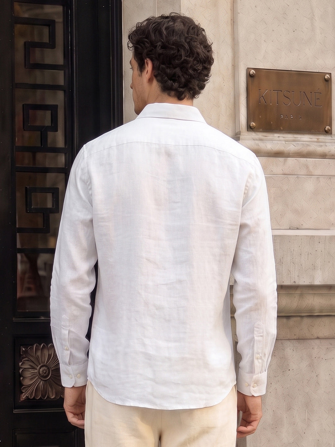 White 100% Linen Shirt