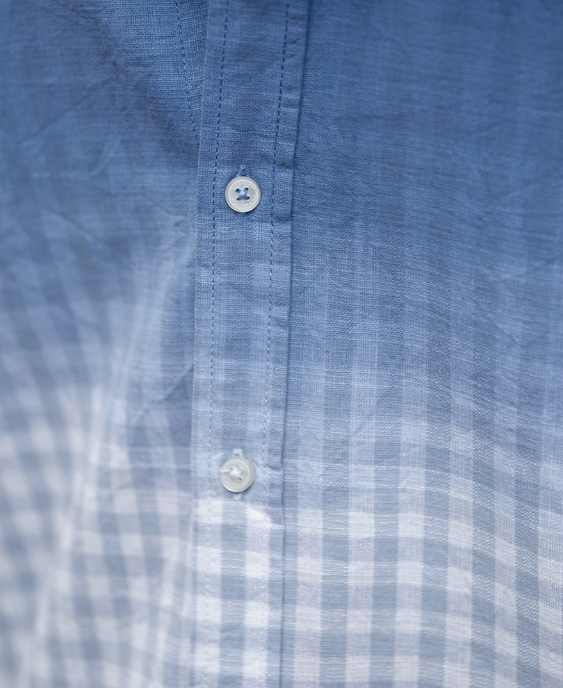Blue Ombre Checked Shirt.