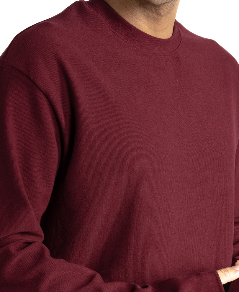 Wine Rib Knit T-Shirt