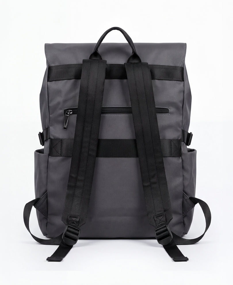 Grey Multipockets Backpack