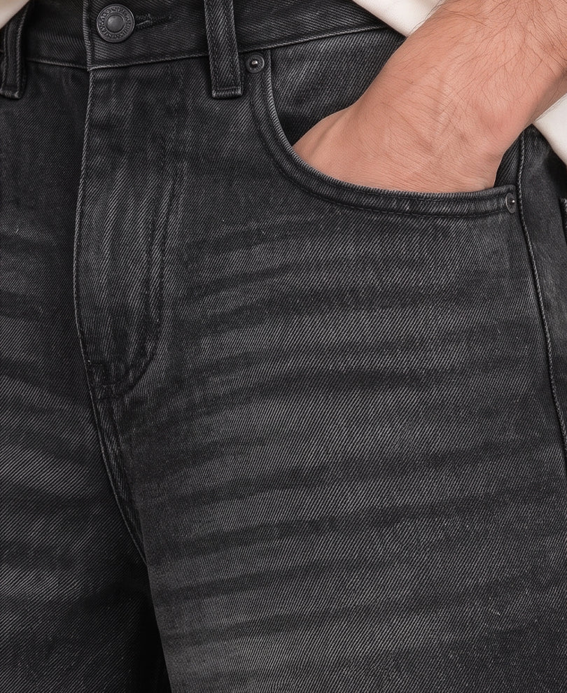 Black Washed Baggy Jeans