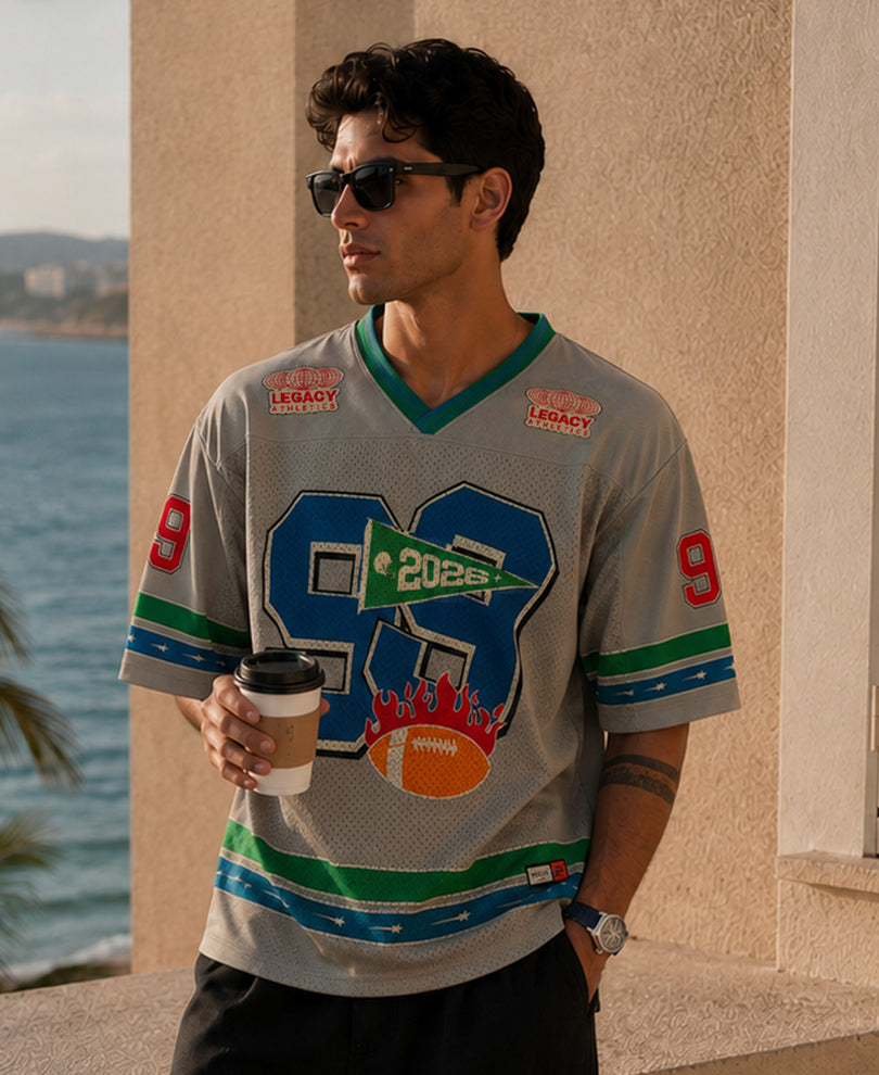 Grey Printed Jersey T-Shirt