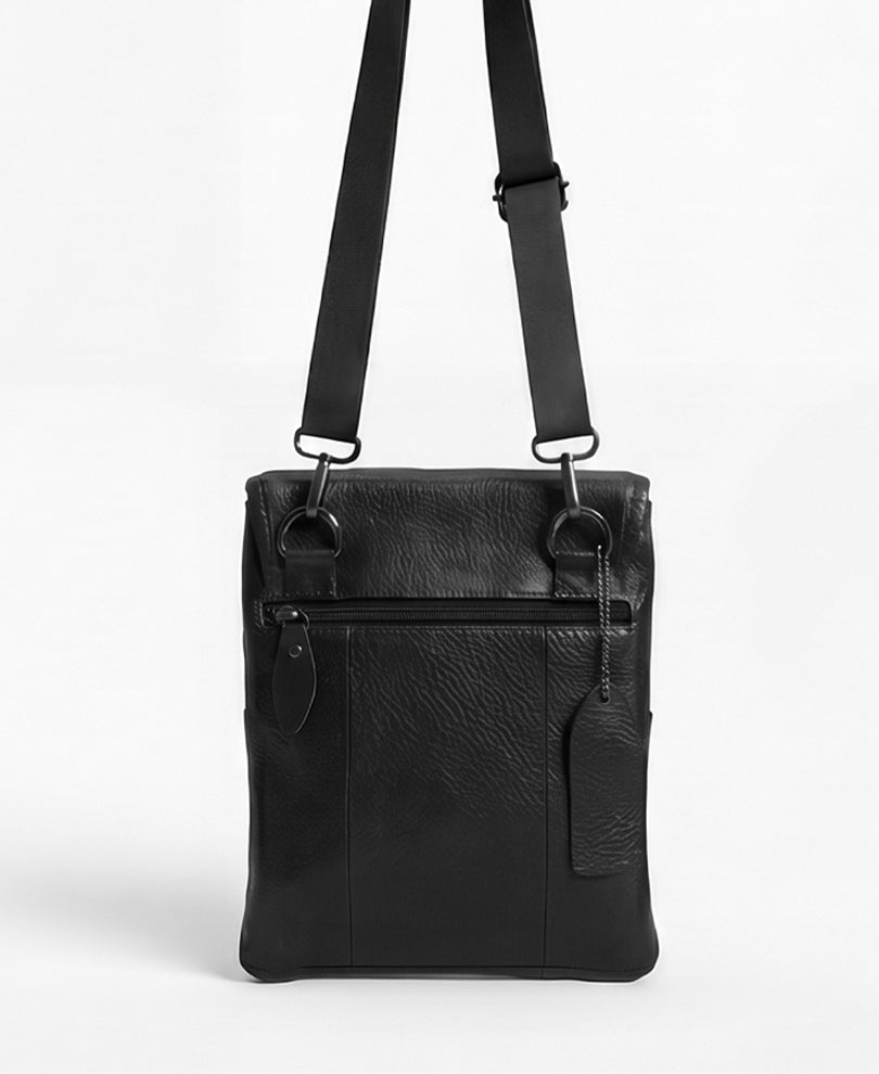 Black Leather Crossbody Bag