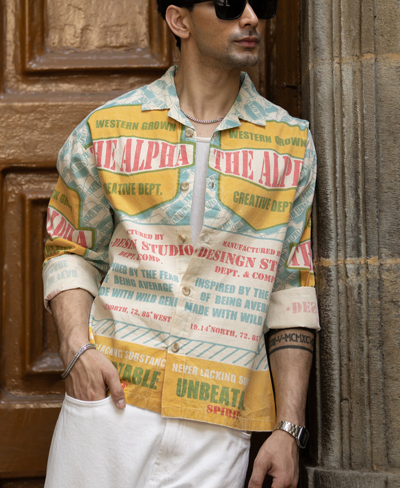 Multi Colour Lightweight Printed Shirt.